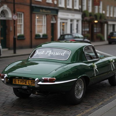 Décoration voiture mariage just married