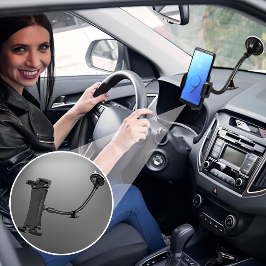 support tablette femme au volant interieur