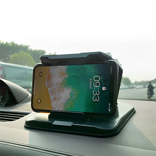 support telephone voiture clip ouvert vue route