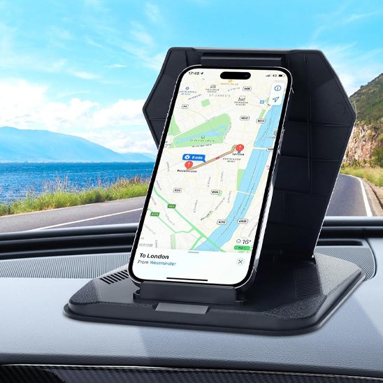 support telephone voiture horizontal