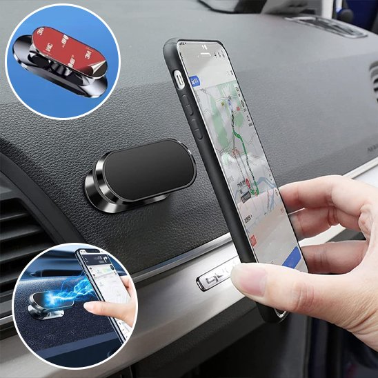 support telephone voiture vue aimante