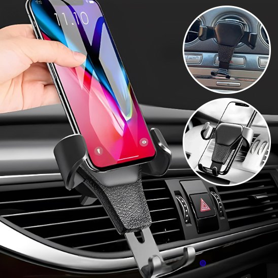 support telephone voiture vue de cote