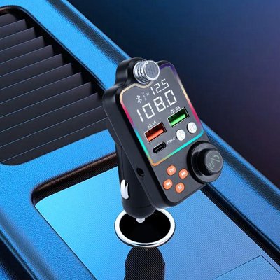 transmetteur FM Bluetooth eclairage multicolore