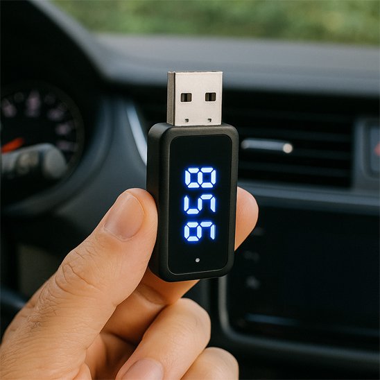 transmetteur FM bluetooth affichage led bleu