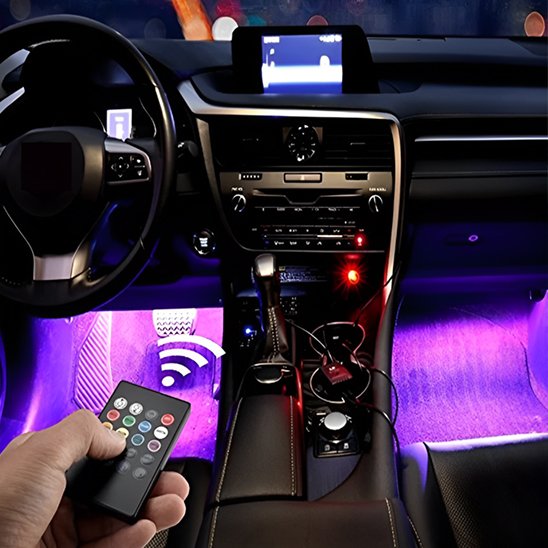 Bande Led voiture telecommande sans fil