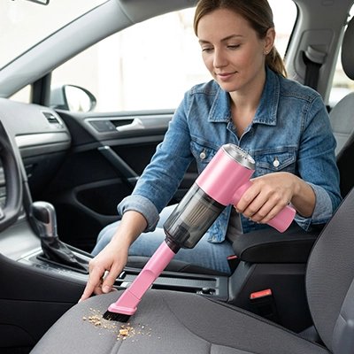 Aspirateur voiture rose embout turbo