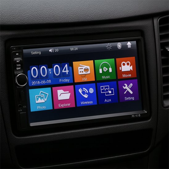Autoradio 2din bluetooth tuner FM performant