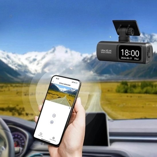 Dashcam voiture connectivite wifi