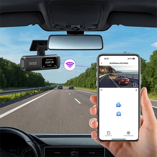Dashcam voiture visualisation en temps reel