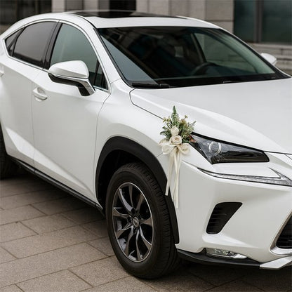 Decoration voiture mariage aucune trace sur la carrosserie