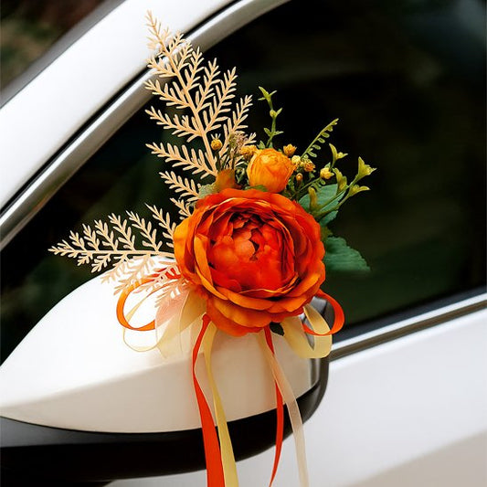 Decoration voiture mariage parure elegante