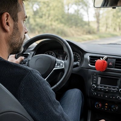 Diffuseur de parfum voiture pomme 5 coloris