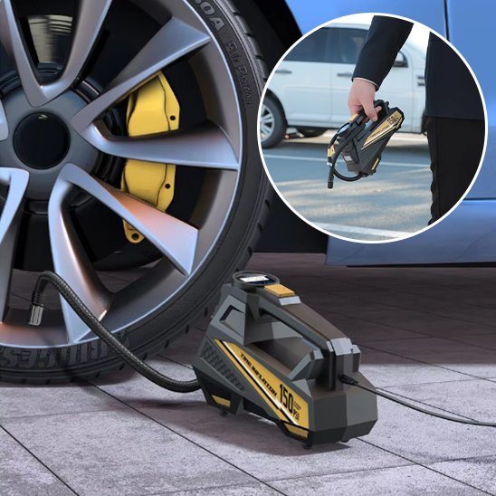 Gonfleur pneu voiture affichage en temps reel