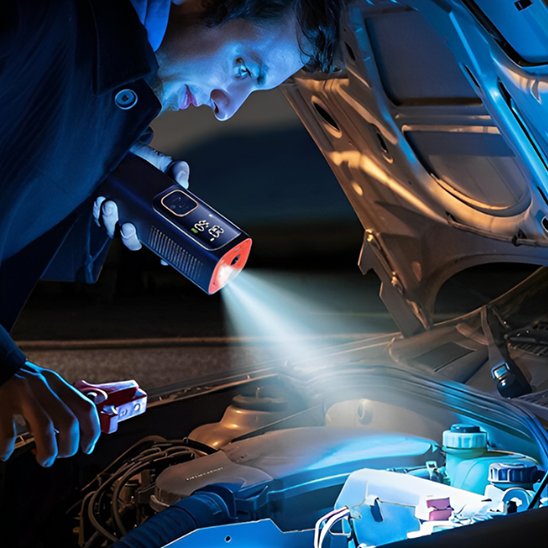 Gonfleur pneu voiture ecran retroeclaire