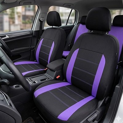 Housse de siege auto bordure violette