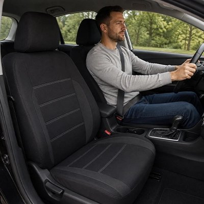 Housse de siege auto noir habitacle propre
