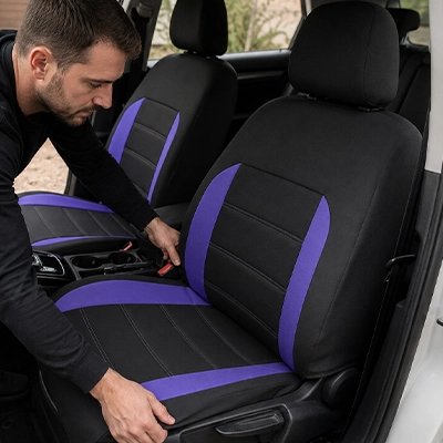 Housse de siege auto violet