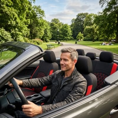 Housse de siege voiture design bicolore