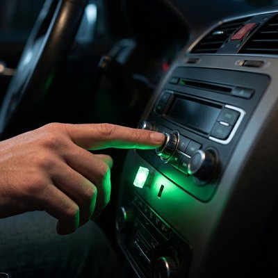 Led voiture activation des l'ouverture