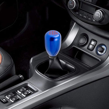 Pommeau de vitesse bleu