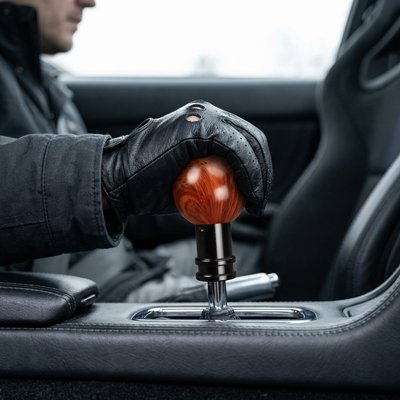 Pommeau de vitesse en bois ergonomique