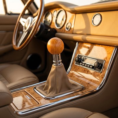 Pommeau de vitesse en bois materiau naturel