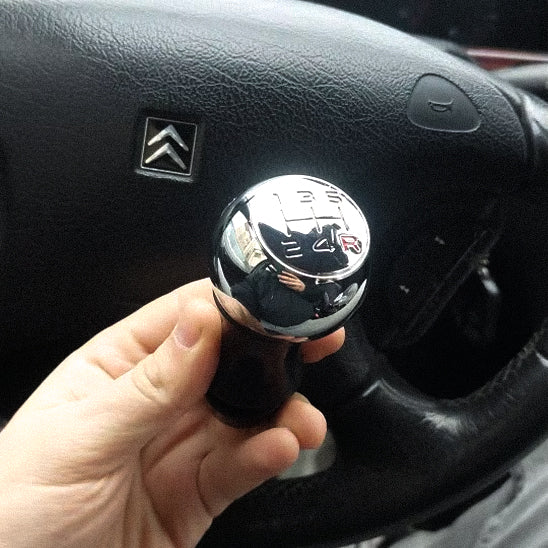 pommeau de vitesse main sigle voiture