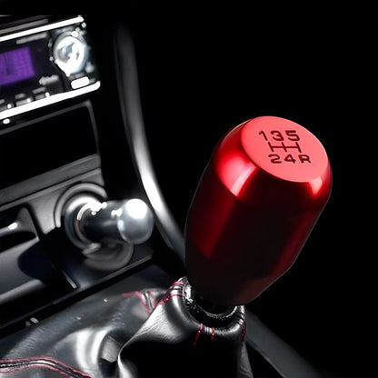 Pommeau de vitesse rouge aluminium