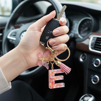 Porte clé finition dore sur les bords