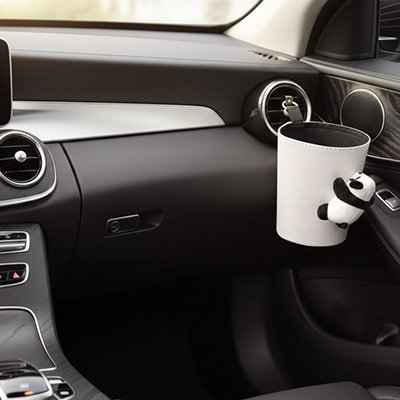 Poubelle de voiture​ panda installation en 30 secondes