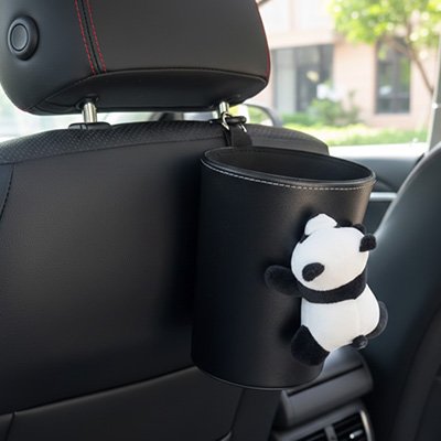 Poubelle de voiture​ panda multifonction