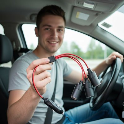 Prise allume cigare triple sortie