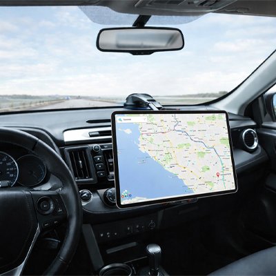 Support tablette voiture pince extensible