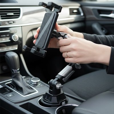 Support tablette voiture reglage en hauteur