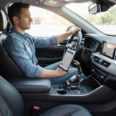 Support tablette voiture trajet securise au volant