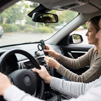 Support telephone voiture anti vibration