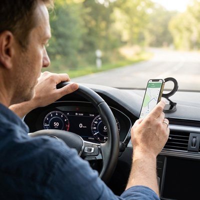 Support telephone voiture navigation securisee