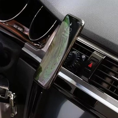 Support telephone voiture plaque mettalique collante