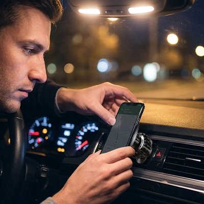 Support telephone voiture rotation a 360 degres