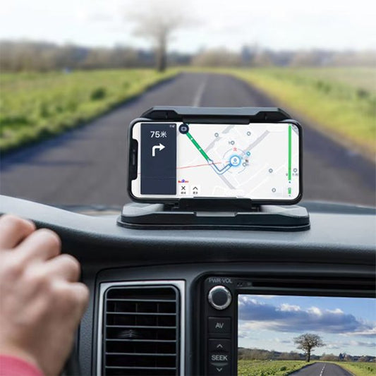 support telephone voiture vue route