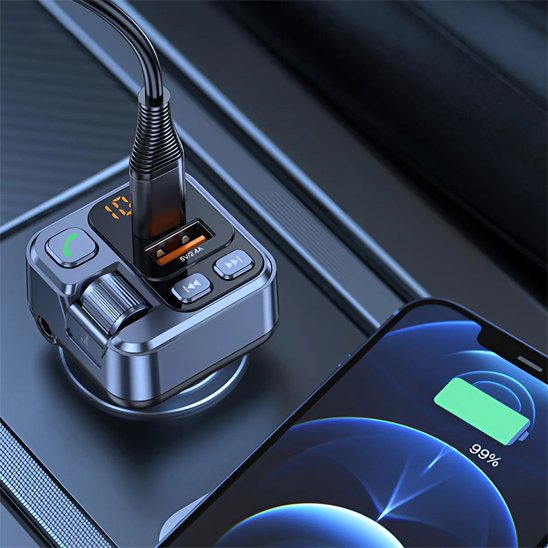 transmetteur FM Bluetooth chargement batterie telephone