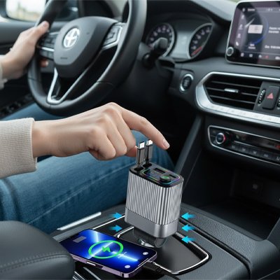 Transmetteur FM Bluetooth diffuse le son